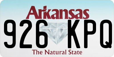 AR license plate 926KPQ