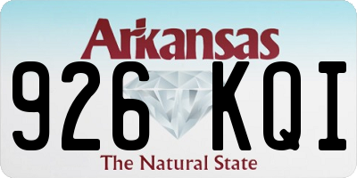 AR license plate 926KQI