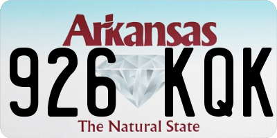 AR license plate 926KQK