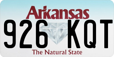AR license plate 926KQT