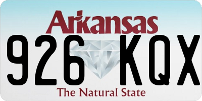 AR license plate 926KQX