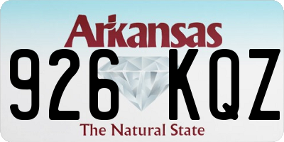 AR license plate 926KQZ