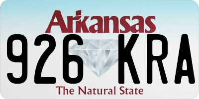 AR license plate 926KRA