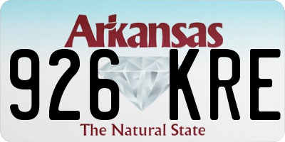 AR license plate 926KRE