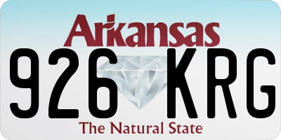 AR license plate 926KRG