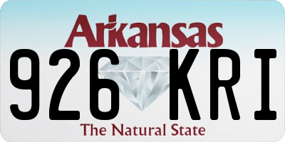 AR license plate 926KRI