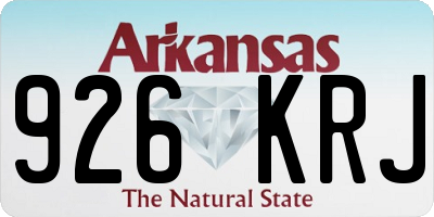 AR license plate 926KRJ