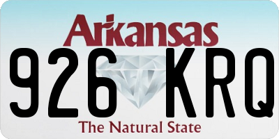 AR license plate 926KRQ