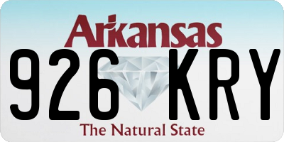 AR license plate 926KRY