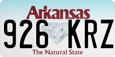 AR license plate 926KRZ