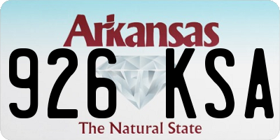 AR license plate 926KSA