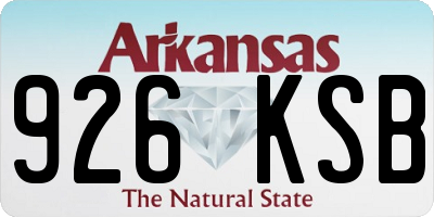 AR license plate 926KSB