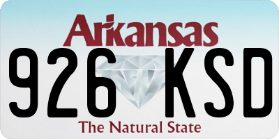 AR license plate 926KSD