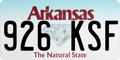 AR license plate 926KSF