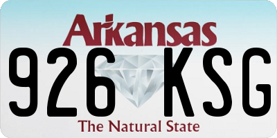 AR license plate 926KSG
