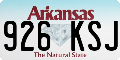 AR license plate 926KSJ
