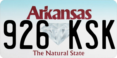 AR license plate 926KSK