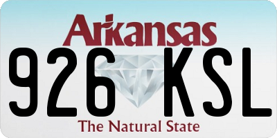 AR license plate 926KSL