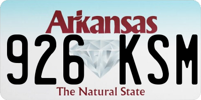 AR license plate 926KSM