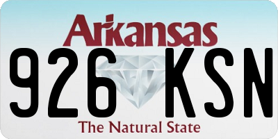AR license plate 926KSN