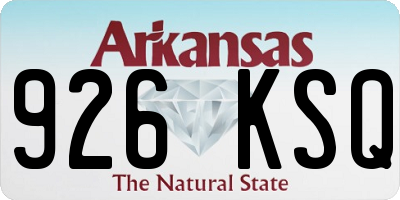 AR license plate 926KSQ