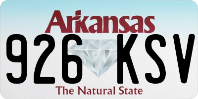 AR license plate 926KSV