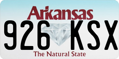 AR license plate 926KSX