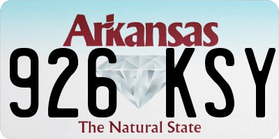 AR license plate 926KSY