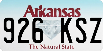 AR license plate 926KSZ