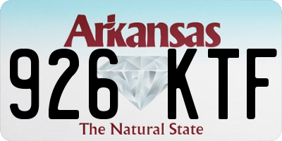 AR license plate 926KTF