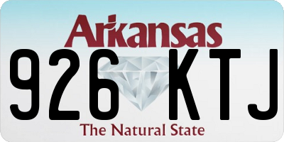 AR license plate 926KTJ