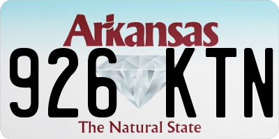 AR license plate 926KTN