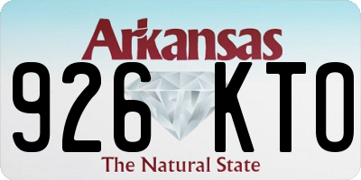 AR license plate 926KTO