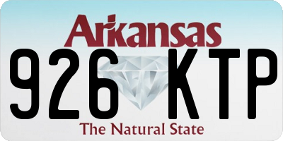 AR license plate 926KTP