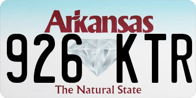 AR license plate 926KTR