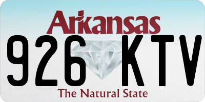 AR license plate 926KTV