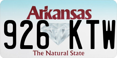AR license plate 926KTW