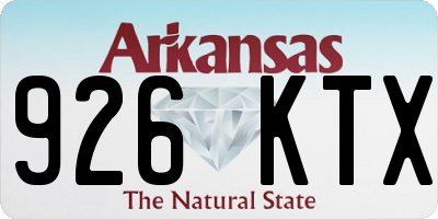 AR license plate 926KTX