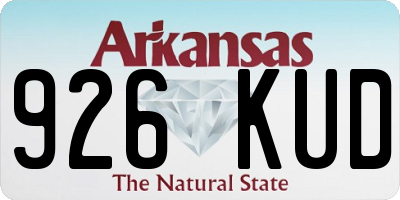 AR license plate 926KUD