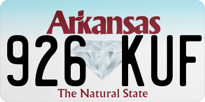 AR license plate 926KUF