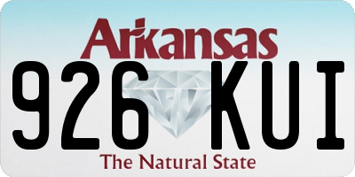 AR license plate 926KUI