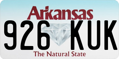 AR license plate 926KUK