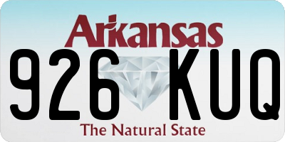 AR license plate 926KUQ