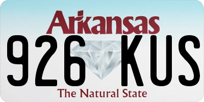 AR license plate 926KUS