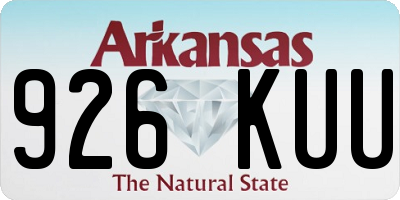 AR license plate 926KUU