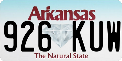 AR license plate 926KUW