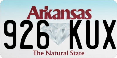 AR license plate 926KUX