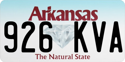 AR license plate 926KVA