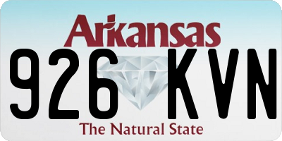 AR license plate 926KVN