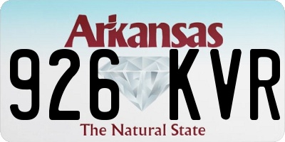 AR license plate 926KVR